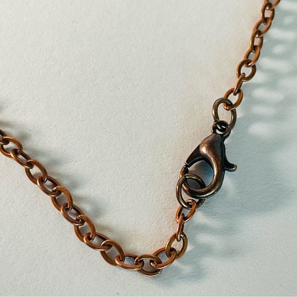 Copper Necklace Amethyst Gem Stone Handmade Jewelry Purple Pendant 18” Chain - Picture 9 of 12